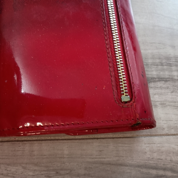 Auth PRADA Pink Patent Leather Gold-Tone Logo Womens Long Wallet - Picture 8 of 16